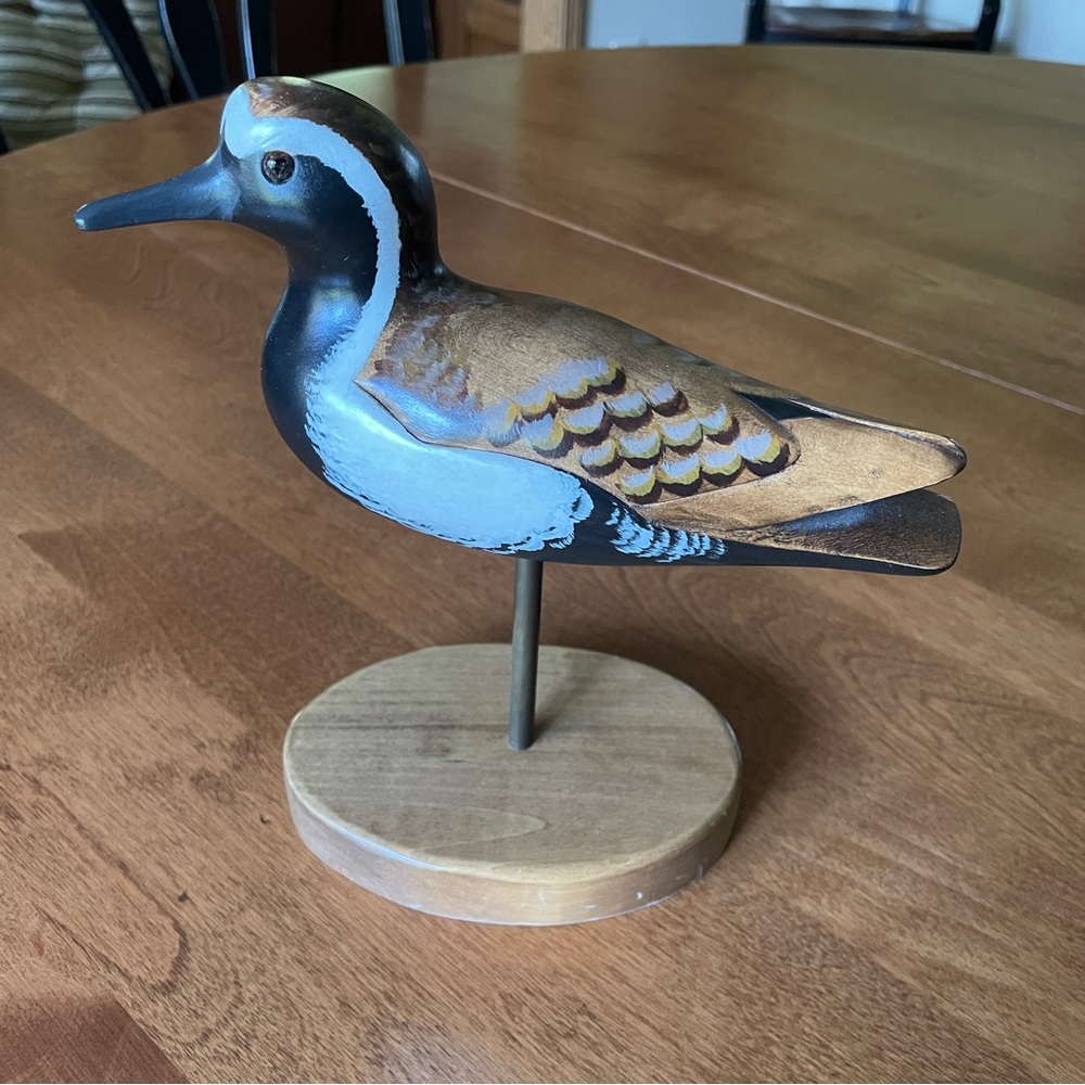 Inez Esse Wooden “Golden Plover” Bird Vintage 1983 - Hand Carved